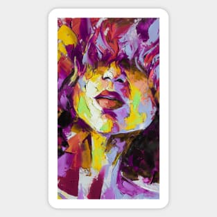 Abstract portrait of a beautiful girl. Sticker